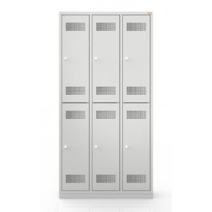 Szafa skrytkowa BHP sześciodrzwiowa, trzy kolumnowa BHP/3/6 Szafa skrytkowa BHP sześciodrzwiowa, trzy kolumnowa BHP/3/6