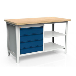 Stół 2-modułowy  + szafka WSZ-D + 2 półki W-P1