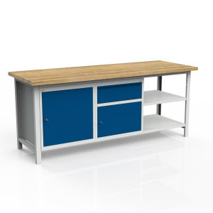 Stół 3-modułowy + szafka WSZ-A +szafka WSZ-B + 2 półki W-P1