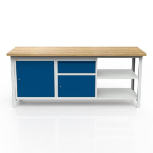 Stół 3-modułowy + szafka WSZ-A +szafka WSZ-B + 2 półki W-P1