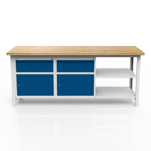 Stół 3-modułowy + szafka WSZ-B +  szafka WSZ-B + 1 półka W-P1