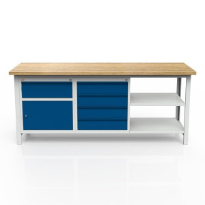 Stół 3-modułowy + szafka WSZ-B +  szafka WSZ-D + 2  półki W-P1