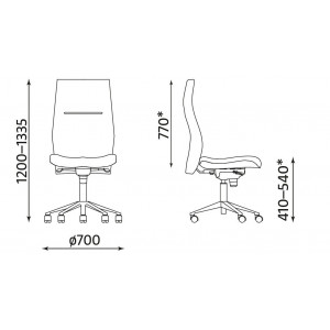 Krzesło biurowe ergonomiczne ORLANDO HB R16H steel28 chrome Krzesło biurowe ergonomiczne ORLANDO HB R16H steel28 chrome