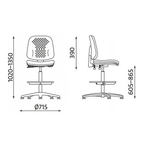 Krzesło LABO GTS ts02 z mechanizmem Ergon Up Krzesło LABO GTS ts02 z mechanizmem Ergon Up