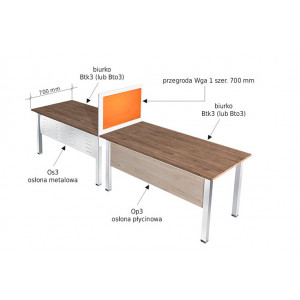 Osłona biurka Op2 Osłona biurka Op2