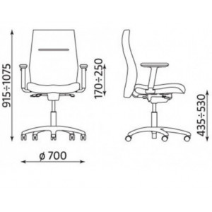 Krzesło biurowe ergonomiczne ORLANDO UP R16H steel28 chrome Krzesło biurowe ergonomiczne ORLANDO UP R16H steel28 chrome