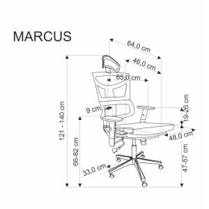 Fotel gabinetowy MARCUS czarny Fotel gabinetowy MARCUS czarny