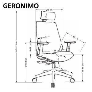 Fotel gabinetowy GERONIMO czarny Fotel gabinetowy GERONIMO czarny