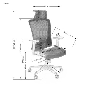 Fotel gabinetowy GOLIAT czarny Fotel gabinetowy GOLIAT czarny