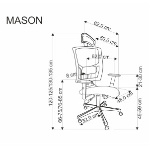 Fotel gabinetowy MASON czarny Fotel gabinetowy MASON czarny